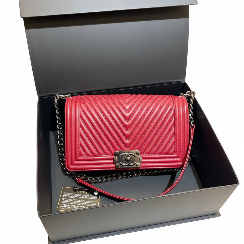 Chanel Boy Bag - Red