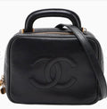 Chanel Coco Mark Caviar Skin 2 Way Handbag Vanity